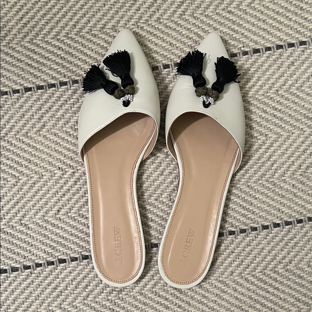 J. Crew Tassel Slides, Size 8.5